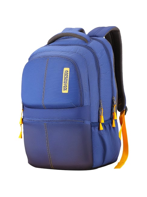 Buy American Tourister Teal Blue Polyester Backpack Online At Best ...