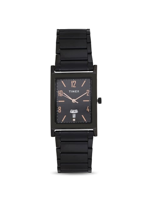 Titan black outlet slim watch