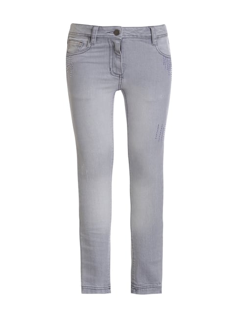 grey embellished jeans