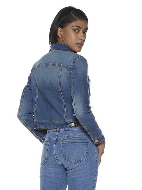 Buy Nuon by Westside Blue Denim Jacket for Women Online @ Tata CLiQ