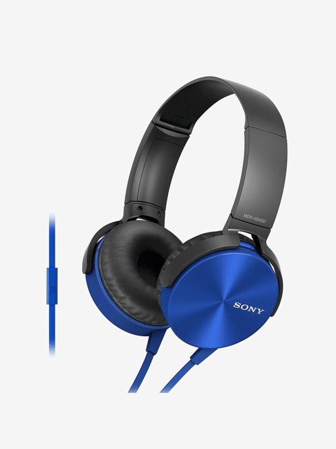 Sony MDR-XB450AP On The Ear Wired Headphone with Mic (Blue/Black)