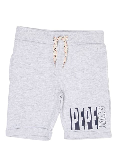 Pepe Jeans Kids Grey Textured Shorts