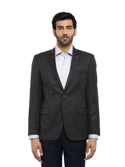 Raymond Grey Solid Regular Fit Suit