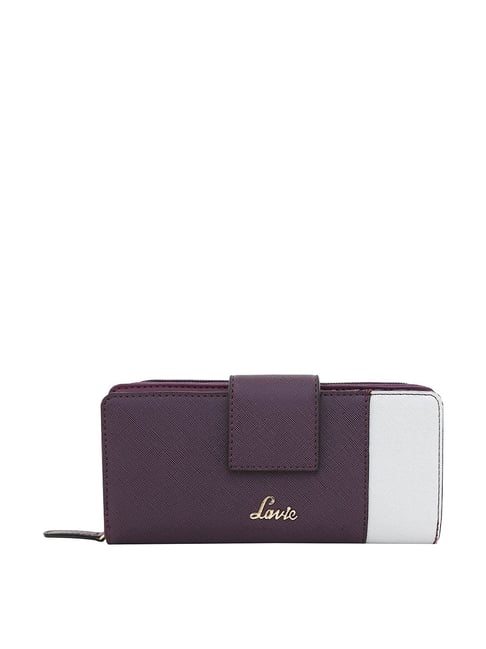 Lavie Andre Purple & White Casual Zip Around Wallet for Women