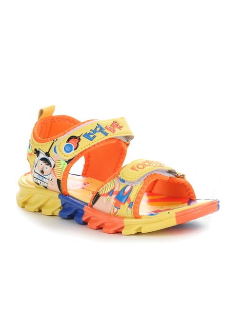 Lucy & Luke By Liberty Kids Yellow Floater Sandals