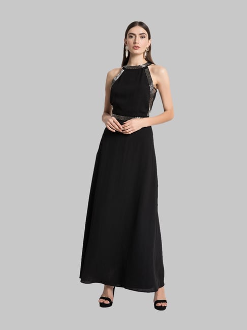Buy Kazo Black Embellished Maxi Dress for Women Online @ Tata CLiQ