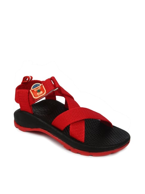 Footfun By Liberty Kids Red Floater Sandals