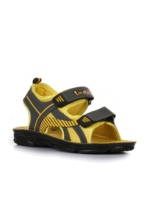 Lucy & Luke By Liberty Kids Yellow Floater Sandals