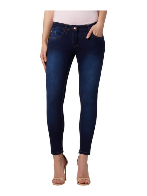 Buy Park Avenue Blue Cotton Jeans for Women Online Tata CLiQ