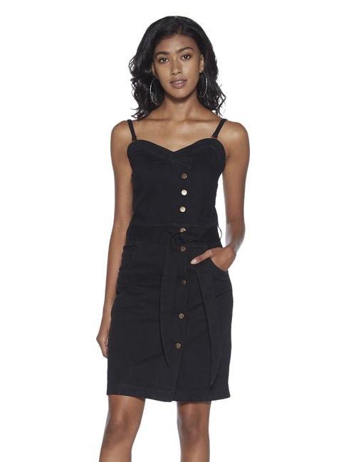 Buy Nuon by Westside Black Libra Denim Dress for Women Online  Tata CLiQ