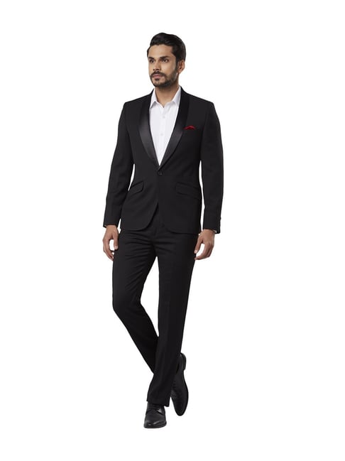 wool suit black