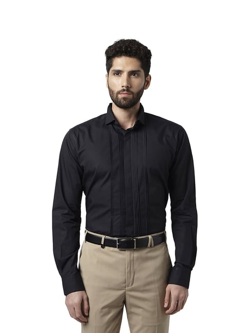 Park Avenue Black Slim Fit Shirt