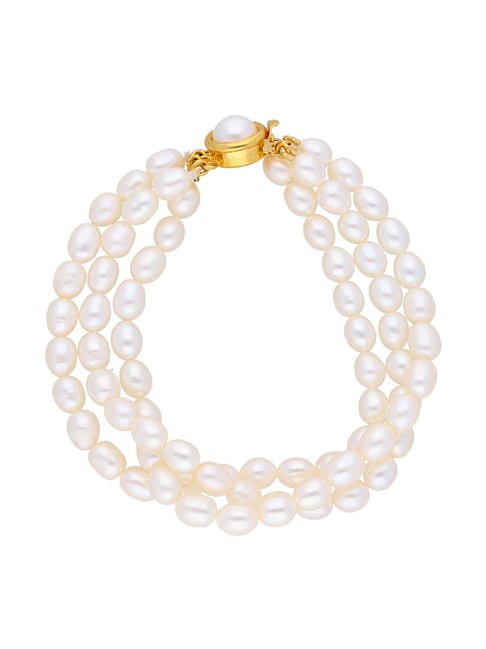 Sri Jagdamba Pearls White Alloy Classic Bracelet-picture-28