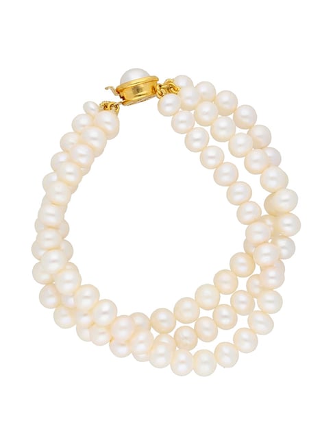 Sri Jagdamba Pearls White Alloy Classic Bracelet-picture-33