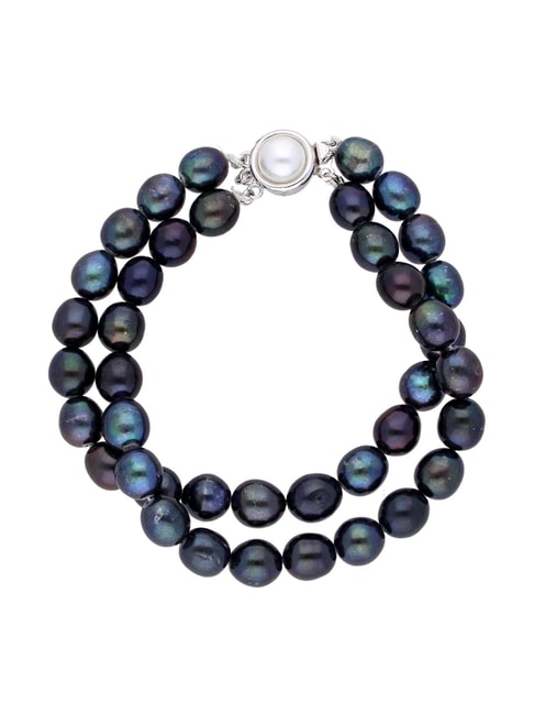 Buy Sri Jagdamba Pearls Black  Pearl White Alloy Classic Bracelet Online  At Best Price  Tata CLiQ