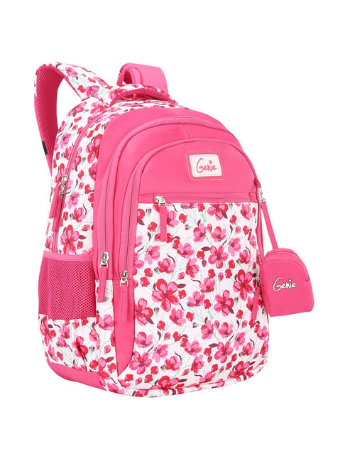 Buy Genie 27 Ltrs Pink & White School Backpack Online At Best Price ...