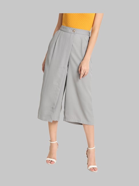 Kazo Grey Pleated Culottes