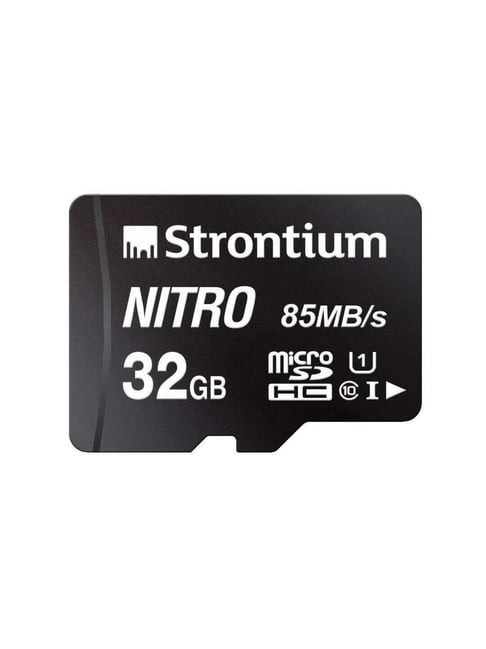 Strontium Nitro SRN32GTFU1QR 32GB Micro SDHC UHS-I Memory Card (Black)