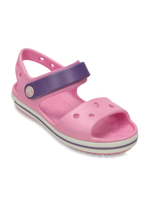 crocs Girls/Boys Crocband Moulded Croslite Strap Fastening Sandal  Flame/White 100% Thermoplastic UK Size 7 Toddler (EU 23-24, US C7) :  Amazon.in: Fashion