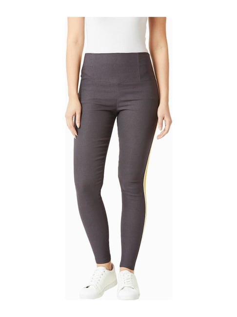 Miss Chase Dark Grey Slim Fit Jeggings
