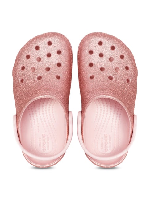 blossom glitter crocs