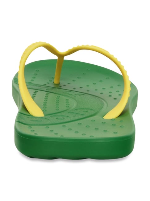 kelly green flip flops