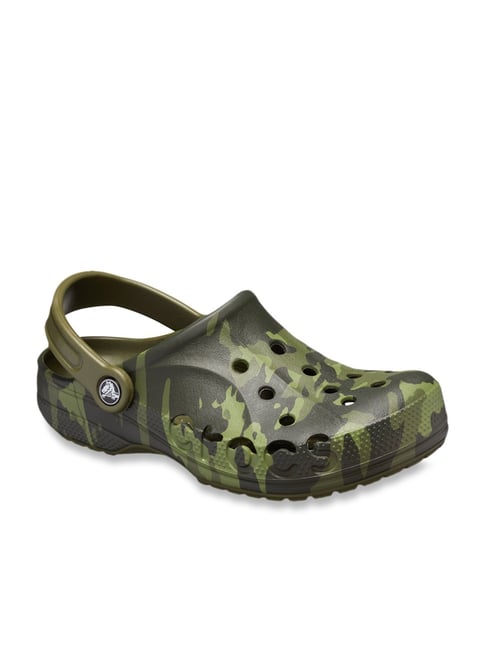 military green crocs