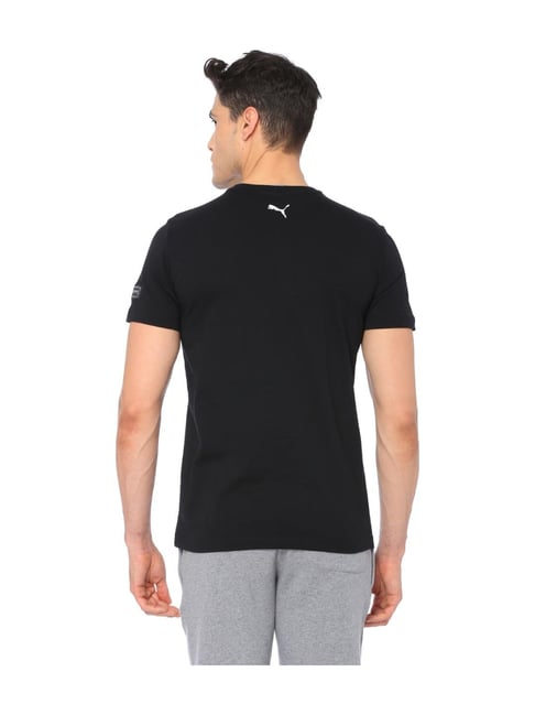 Under Armour Black Cotton Regular Fit Printed Sports T-Shirt