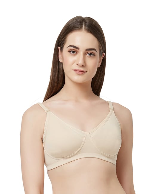 Soie Women's Solid Full Coverage, Non Padded, Non Wired Bra