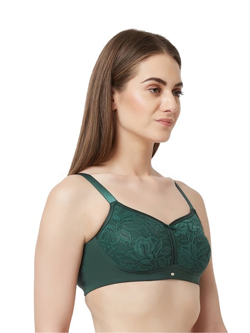 UNDER ARMOUR Teal Green Plain Sports Bra