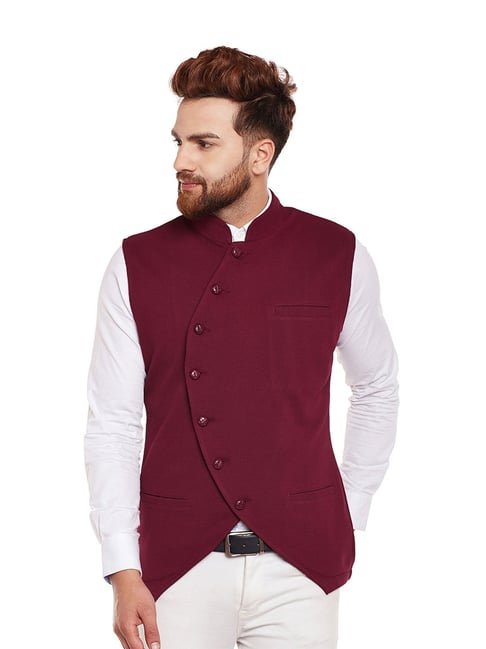 Maroon hotsell color waistcoat