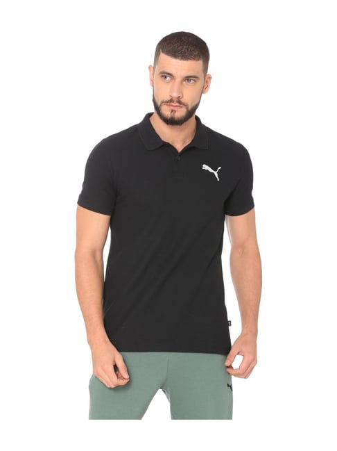 puma black polo t shirt