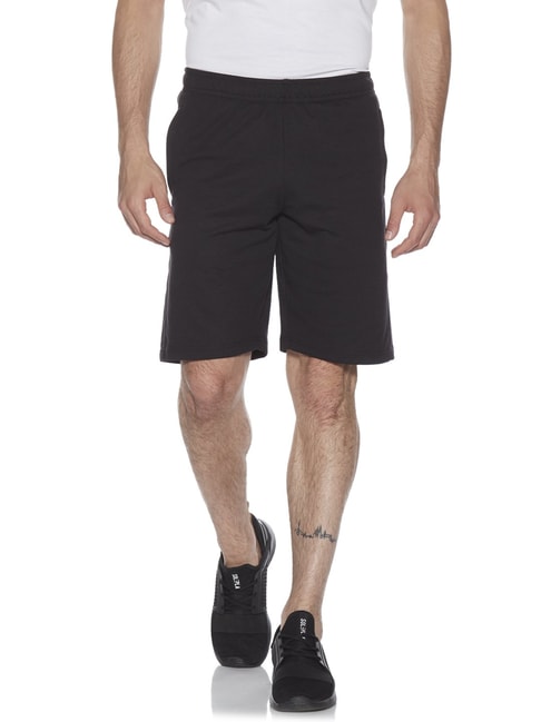 Buy Studiofit by Westside Black Perforated Regular Fit Shorts for Men ...