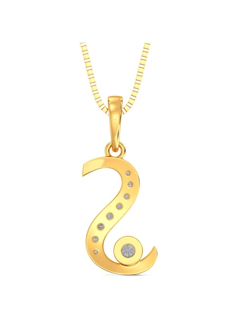 Buy Mia by Tanishq Letter S 14k Gold Pendant without Chain Online At Best  Price @ Tata CLiQ