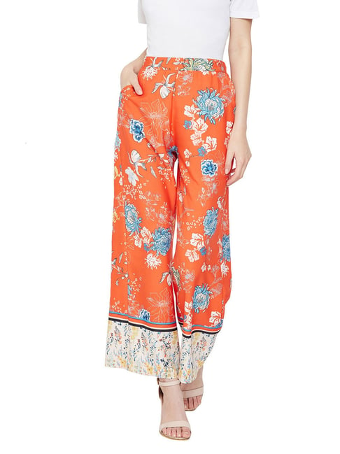 Oxolloxo Orange & Off White Tropical Sunshine Pioneer Pants