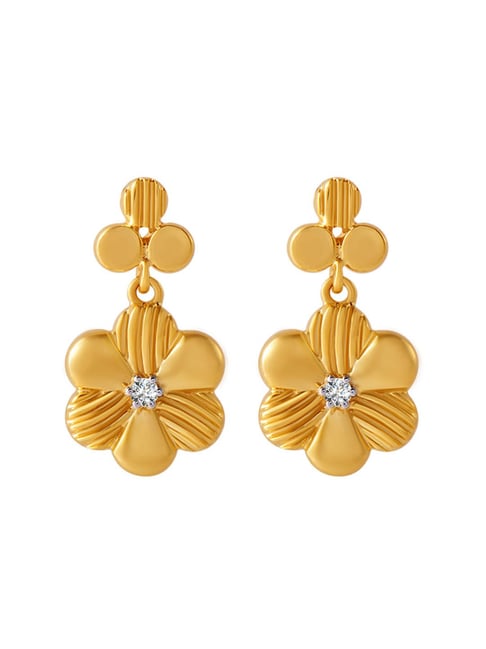 P.C. Chandra Jewellers 22k (916) Yellow Gold Studs Earring for Women - 3.49  Gram : Amazon.in: Fashion