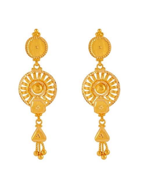 PC Chandra Jewellers 22K Gold Drop Earrings for Women Yellow   Amazonin Fashion