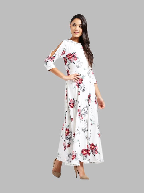 off white anarkali dress