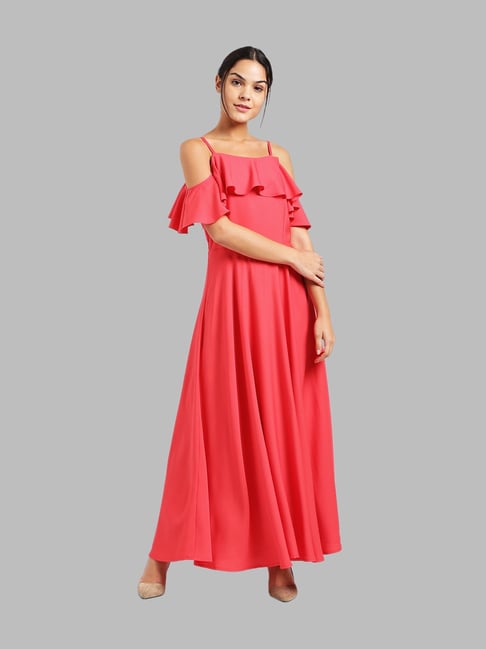 zink london red maxi dress