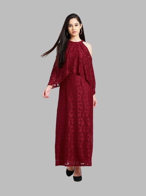 Zink London Red Lace Maxi Dress