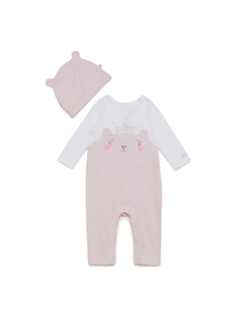 Buy Baby HOP Kids by Westside Light Pink Bear Romper for Infant