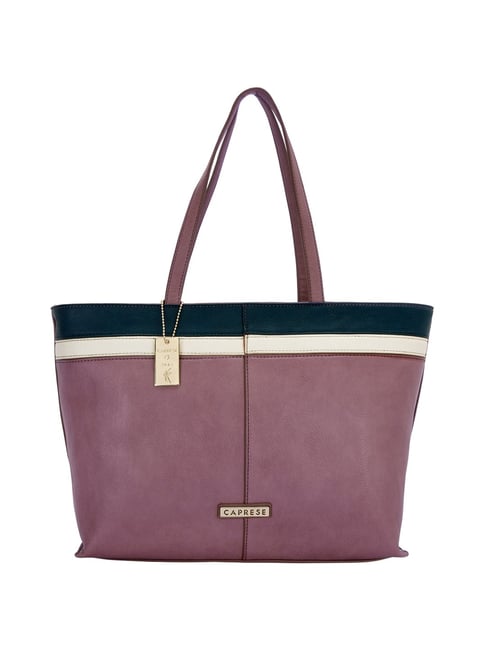 Caprese Purple Paneled Shoulder Handbag