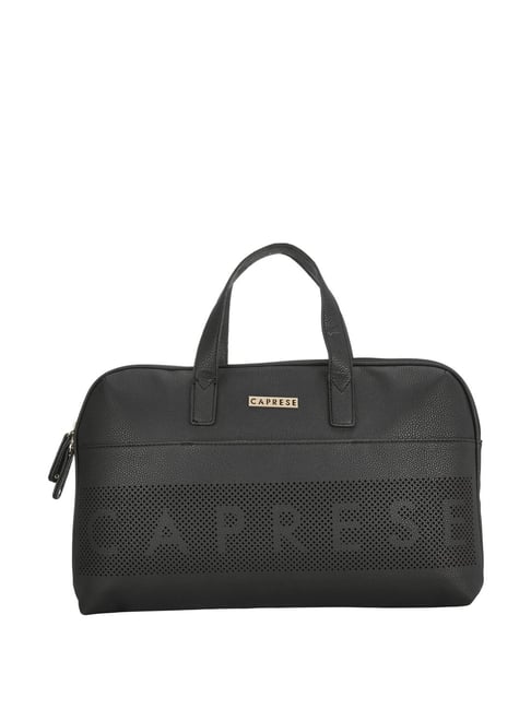 Caprese Black Perforated Handbag For Women At Best Price Tata Cliq Caprese Black Perforated Handbag For Women At Best Price Tata Cliq