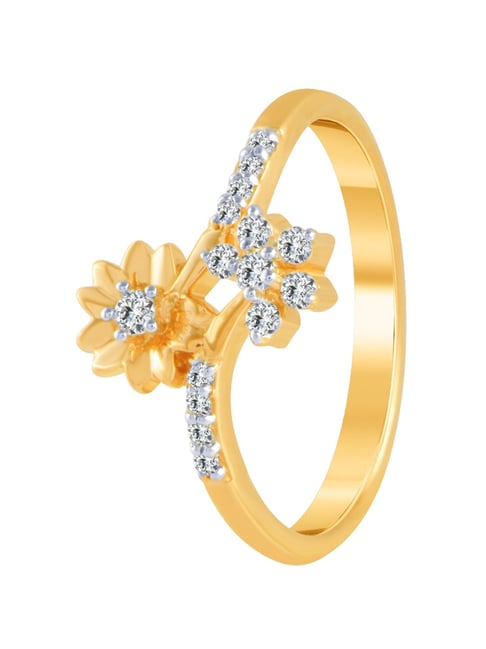 Floral Dip Diamond Ring
