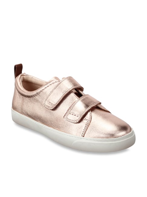 clarks rose gold sneakers