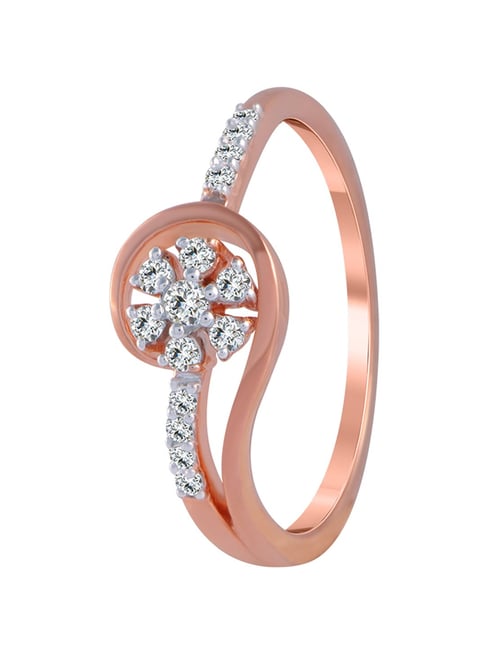 Best 18K Rose Gold Diamond Ladies Ring | PC Chandra Diamond Collection