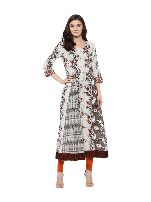 La Firangi White Printed Kurta