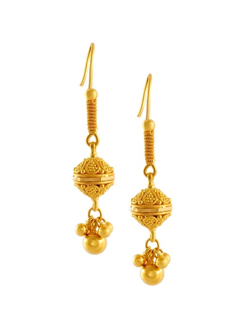 14KT Yellow Gold Stunning Simple Earrings for Girls - PC Chandra