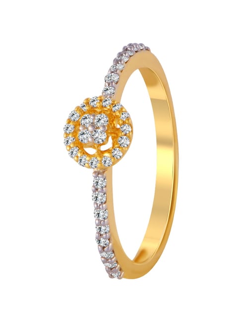 P.C. Chandra Jewellers 14k (585) White Gold and Diamond Ring for Women :  Amazon.in: Fashion