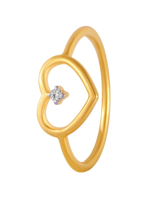 P.C. Chandra Jewellers Women's Metal Yellow-Gold 18k (750) Yellow Gold  Metal and Diamond Ring : Amazon.in: Fashion
